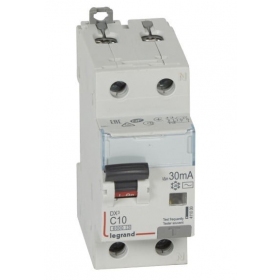 Automatinis jungikliskoos  srovės nuotekio rėle Legrand 411000 (10A, 1P+NR, 230V, 30mA, RCBO)