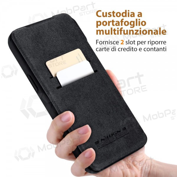 Apple iPhone 14 Pro ümbris „Nillkin Leather“ (mustad) Apple iPhone 14 Pro ümbris „Nillkin Leather“ (mustad)