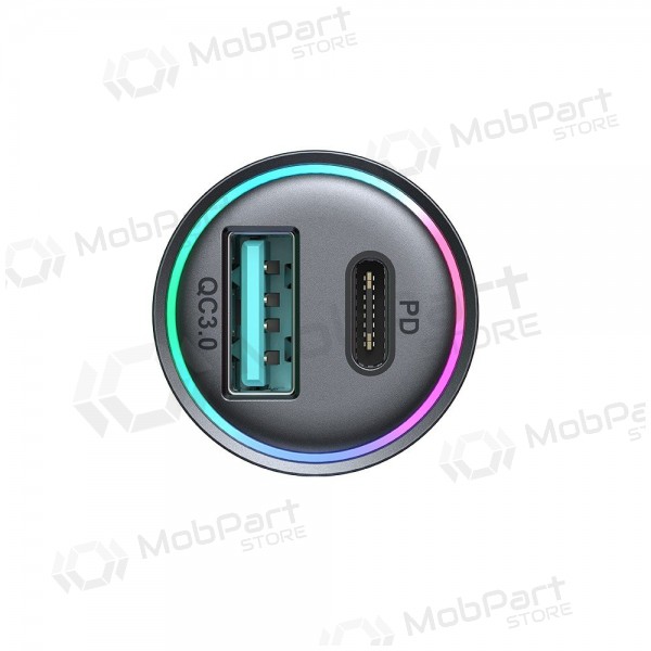 Laadija automobilinis Joyroom JR-CCN04 USB-C/USB-A 60W mustad