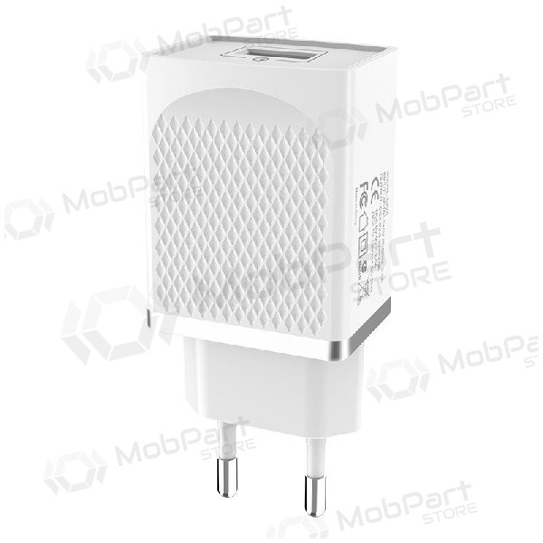 Laadija HOCO C42A Vast power QC3.0 USB 18W (3.6V-6.5V/3A, 6.6V-9V/2A, 9.1V-12V/1.5A) (valged)