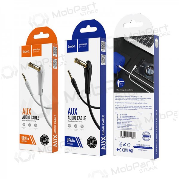Audio adapter Hoco UPA14 AUX 3,5mm į 3,5mm (mustad)