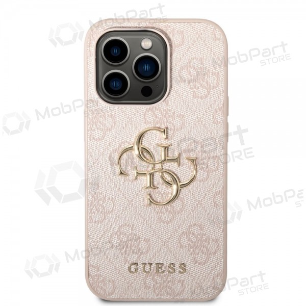 Apple iPhone 14 Pro Max ümbris - Guess PU 4G Metal Logo (roosa)