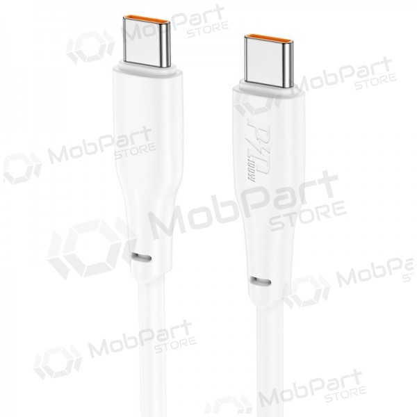 USB-C kaabel Hoco X93 USB-C kuni USB-C 1 m 100 W valge