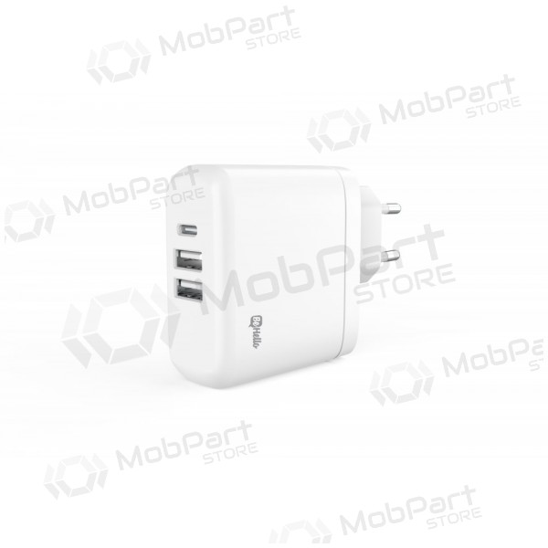 Laadija BeHello USB-C 45W PD + 2 USB (valged)