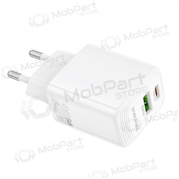 Laadija Borofone BN27 20W USB-C/USB-A valged