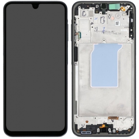 Ekranas Samsung A266 A26 5G su lietimui jautriu stikliuku ja rėmeliu originaalne Black (service pack)