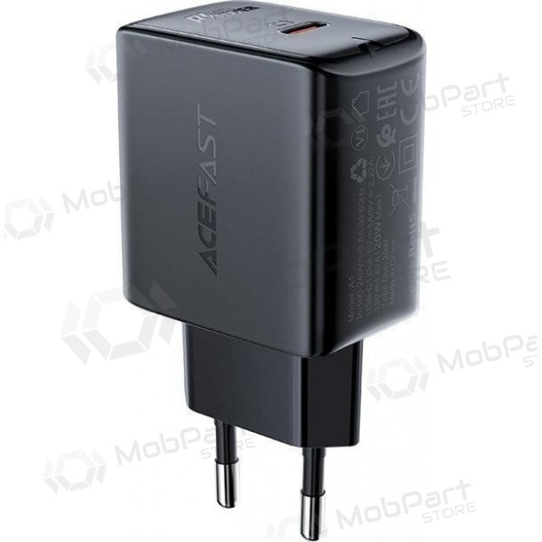 Laadija buitinis Acefast A1 PD20W USB-C mustad