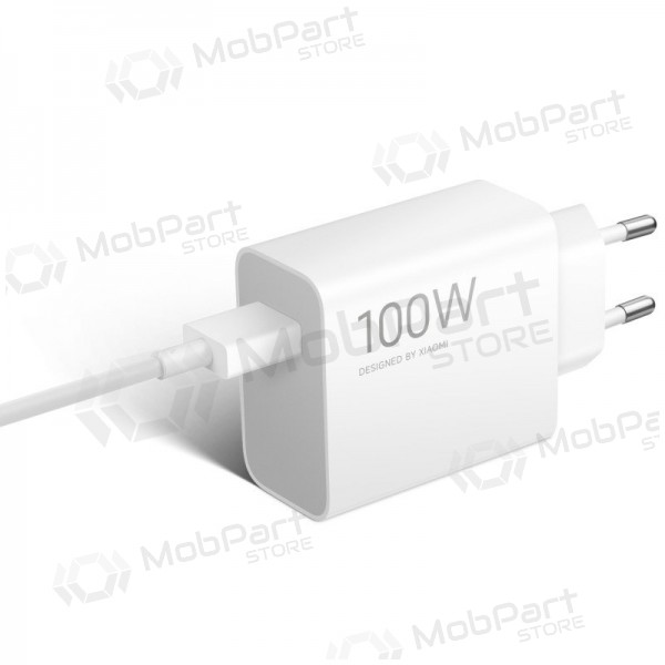 Telefonilaadija Xiaomi Charging Combo BHR095VEU 100 W USB-A koos USB-C kaabliga valge