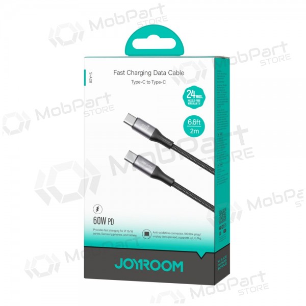 USB kaabel Joyroom S-A28 USB-C to USB-C 60W 2.0m mustad