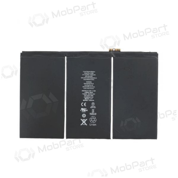Apple iPad 3 / iPad 4 A1389 / A1460 / A1459 / A1458 patarei / aku (11560mAh)