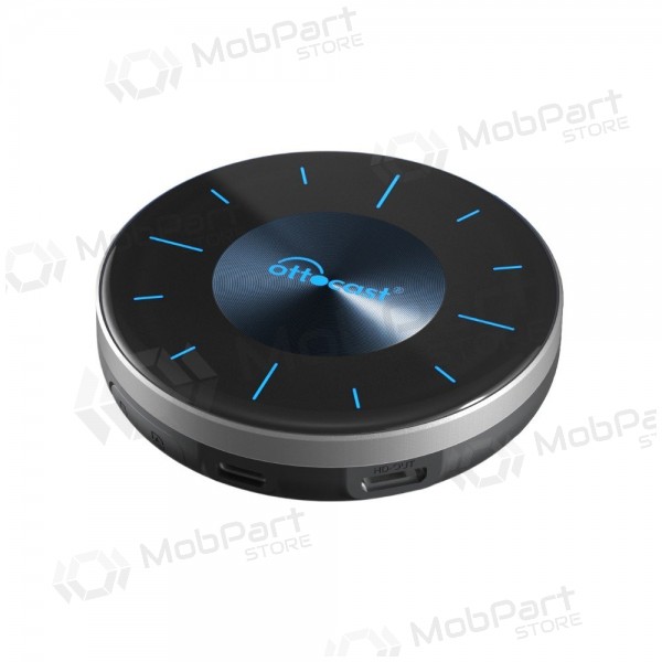 Juodas juhtmevaba CarPlay / Android Auto adapter Ottocast OttoAiBox P3 PCS46