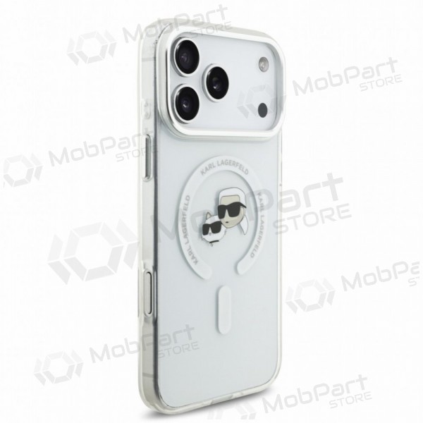 Apple iPhone 18 Pro Max ümbris - Karl Lagerfeld IML K&CH Heads Metal Frame MagSafe (läbipaistev)