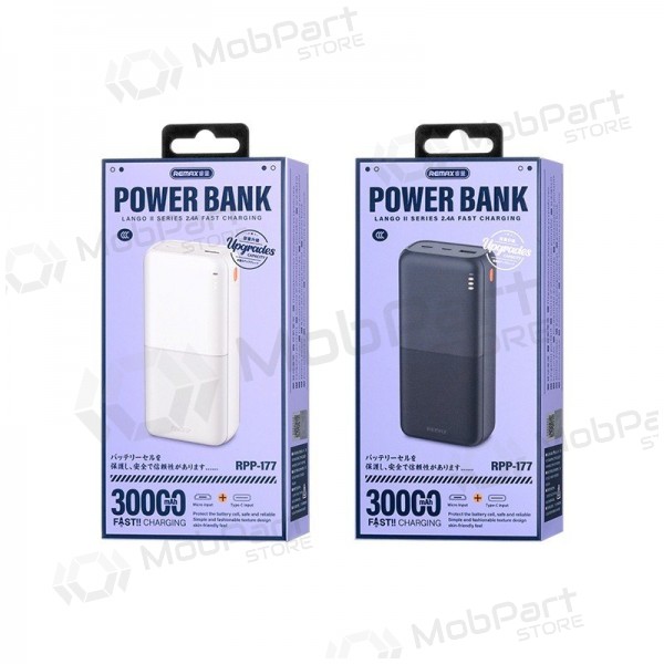 Väline patarei / aku Power Bank Remax RPP-177 12W 30000mAh must