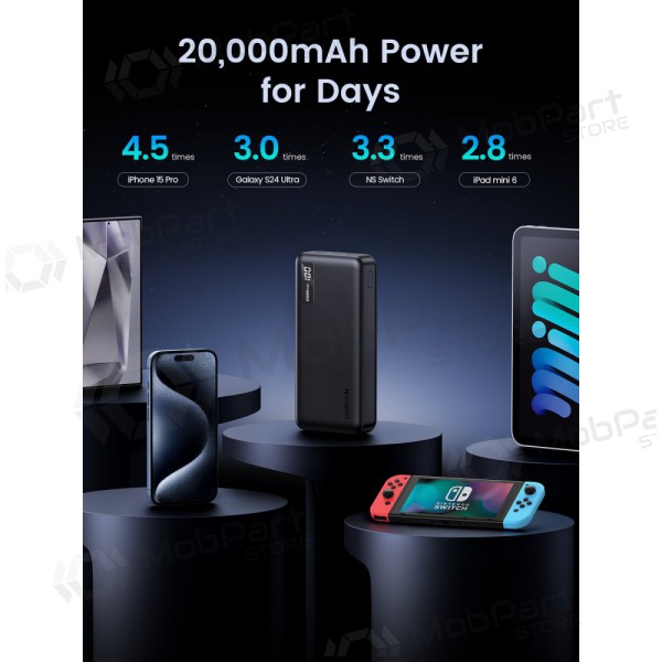 Väline patarei / aku Power Bank Ugreen PB313 20W 20000mAh (25683) must Väline patarei / aku Power Bank Ugreen PB313 20W 20000mAh (25683) must