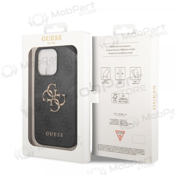 Apple iPhone 14 Pro ümbris - Guess PU 4G Metal Logo (hall)