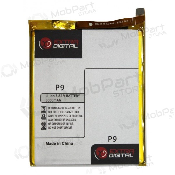 Huawei P9 (HB366481ECW) patarei / aku (3000mAh) Huawei P9 (HB366481ECW) patarei / aku (3000mAh)