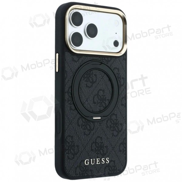 Apple iPhone 18 Pro Max ümbris - Guess PU 4G Ring Stand MagSafe (must)