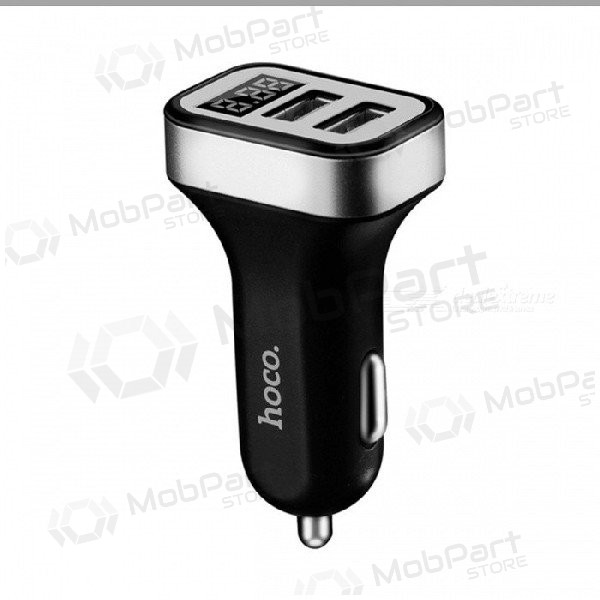Autolaadija HOCO Z3 Dual Usb (Display, 3.1A) (mustad)