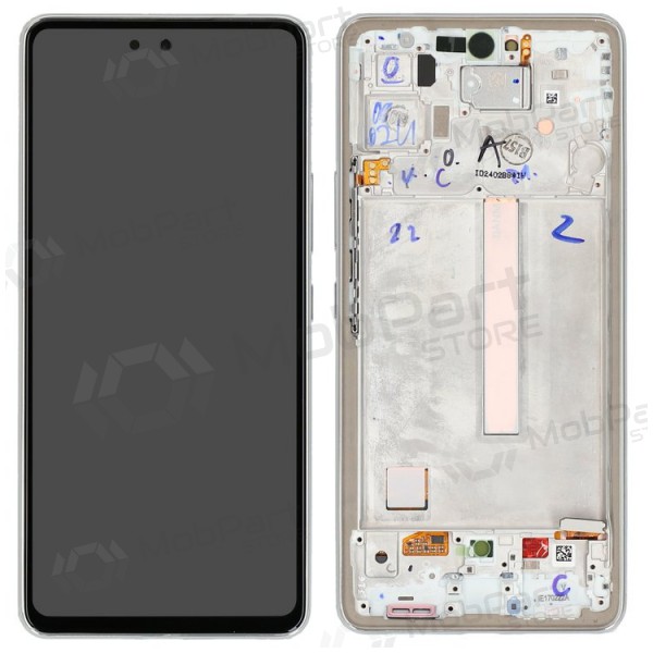 Samsung Galaxy A53 5G ekraan (valged) (koos raamiga) (originaalne) Samsung Galaxy A53 5G ekraan (valged) (koos raamiga) (originaalne)