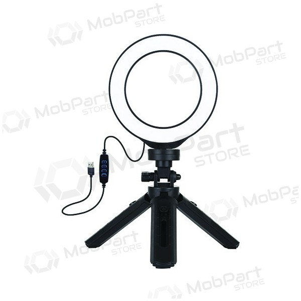 LED žiedinė lamp 12cm, su trikoju stovu iki 14.5cm, USB LED žiedinė lamp 12cm, su trikoju stovu iki 14.5cm, USB