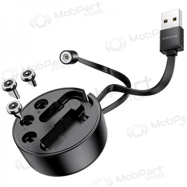 USB kaabel Borofone BU26 3in1 microUSB-Lightning-Type-C magnetinic 1.0m (mustad)