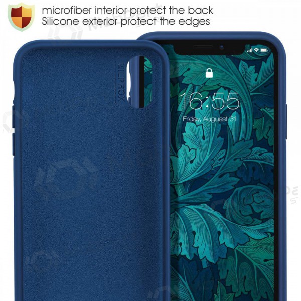 Apple iPhone 13 Pro ümbris - Liquid Silicone 1.5mm (tumesinine)