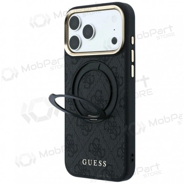 Apple iPhone 18 Pro Max ümbris - Guess PU 4G Ring Stand MagSafe (must)