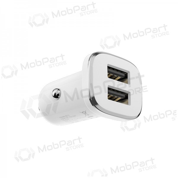 Laadija automobilinis Borofone BZ12 x 2 USB (2.4A) (valged)