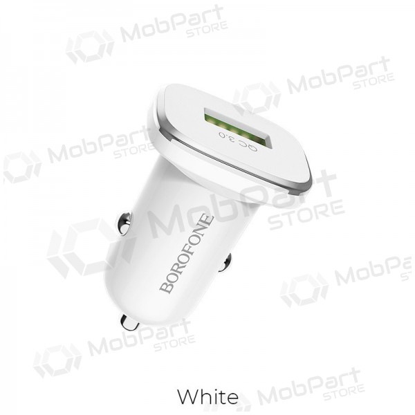 Laadija automobilinis Borofone BZ12A Quick Charge 3.0 (3.0A) (valged)