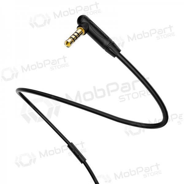 Audio adapter 3,5mm į 3,5mm Borofone BL5 AUX (mustad) Audio adapter 3,5mm į 3,5mm Borofone BL5 AUX (mustad)