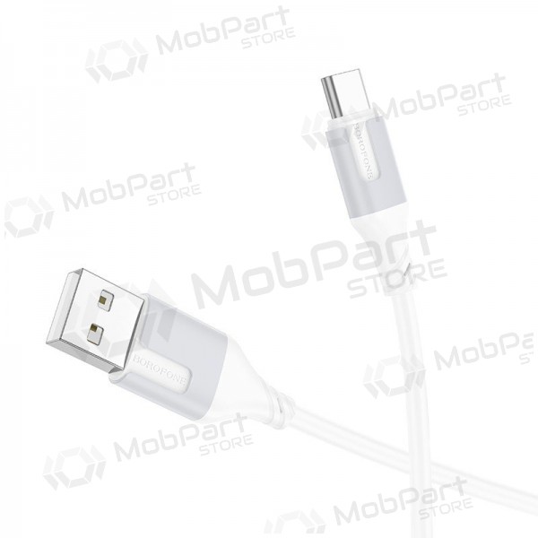 USB-C kaabel Borofone BX101 USB-A kuni USB-C 1 m valge