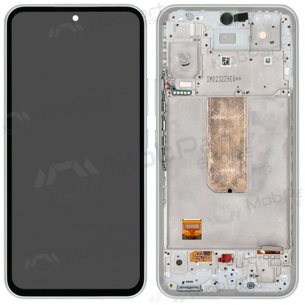 Samsung Galaxy A54 5G ekraan (valged) (koos raamiga) (originaalne)