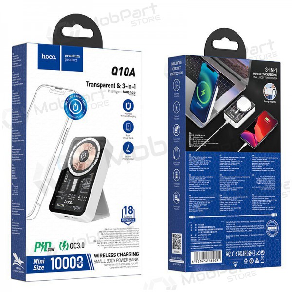 Väline patarei / aku Power Bank Hoco Q10A Magnetic PD20W 10000mAh Väline patarei / aku Power Bank Hoco Q10A Magnetic PD20W 10000mAh