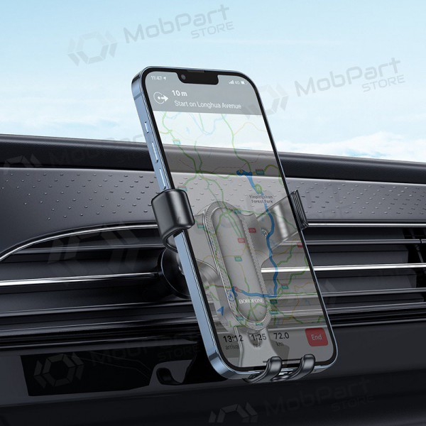 Automobilinis Universaalne telefono laikiklis Borofone BH74 tvirtinamas ant ventiliacijos grotelių, mustad