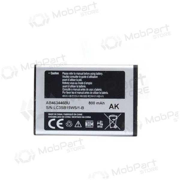 Samsung AB463446BU patarei / aku (800mAh) Samsung AB463446BU patarei / aku (800mAh)
