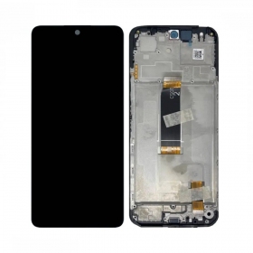 Ekranas Xiaomi Redmi 13 4G/5G/Poco M6 4G su lietimui jautriu stikliuku ja rėmeliu Black originaalne (service pack)