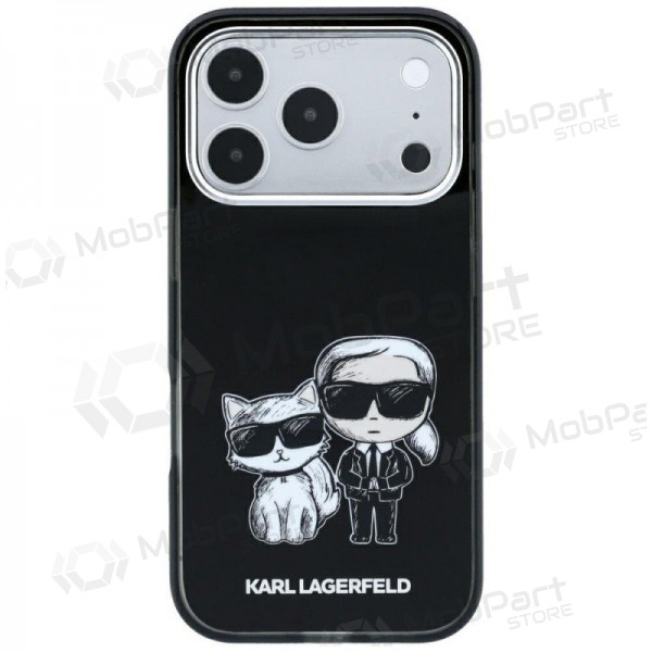 Apple iPhone 18 Pro ümbris - Karl Lagerfeld PU Semi Wrap Smooth Sketch Bodies MagSafe (must)