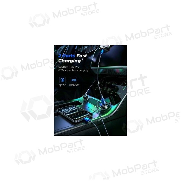 Autolaadija Joyroom JR-CCN18 65 W USB-C + USB-A must