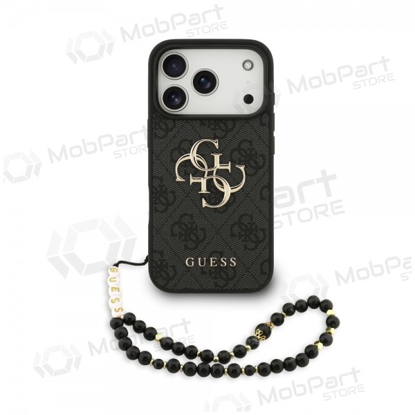 Apple iPhone 17 Pro ümbris - Guess PU 4G Metal Logo Strap (must)