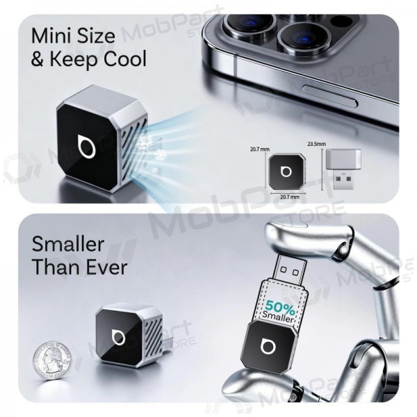 Juodas juhtmevaba CarPlay / Android Auto adapter Ottocast Mini Cube CP88-T3
