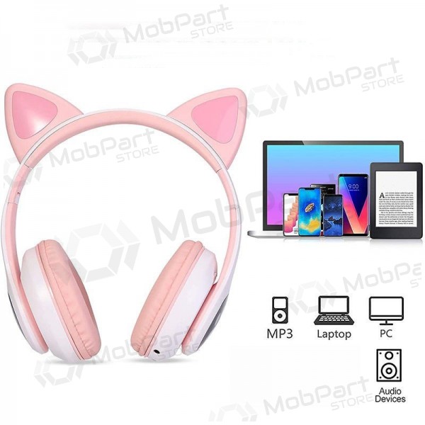 Juhtmevabad kõrvaklapid Cat Glow mikrofoniga USB-C + 3,5 mm