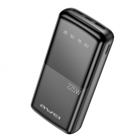 Väline patarei / aku Power Bank Awei P13K PD20W/QC22.5W 20000mAh must