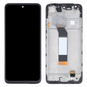 Xiaomi Redmi Note 10 5G / Redmi Note 10T 5G / Poco M3 Pro 5G ekraan (mustad) (koos raamiga) (service pack) (originaalne)