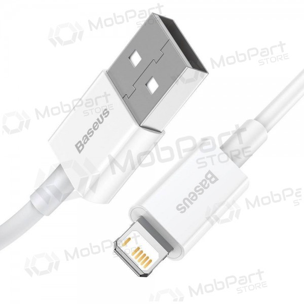 USB kaabel Baseus Superior Lightning 2.4A 1.5m (valged) CALYS-B02