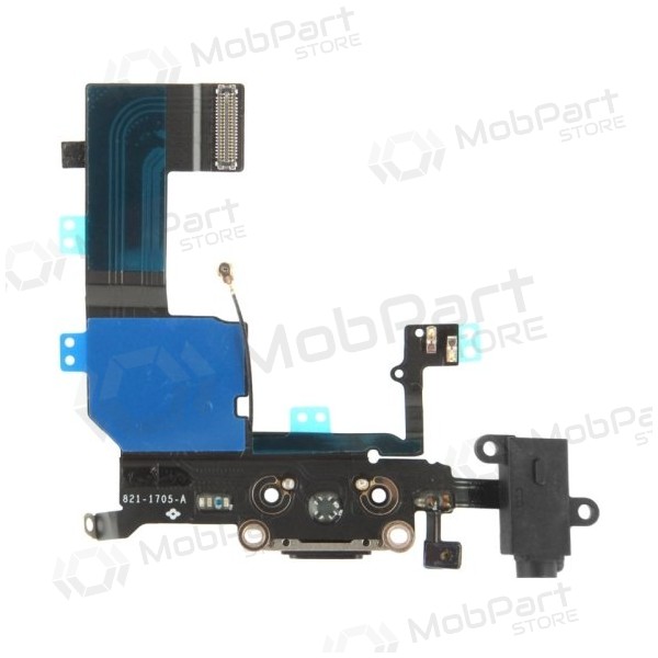 Apple iPhone 5C laadimispesa ja mikrofoni liides (laadimisliides) (must)