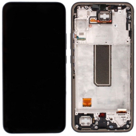 Ekranas Samsung A346 A34 5G 2023 su lietimui jautriu stikliuku ja rėmeliu Graphite OLED (real size)