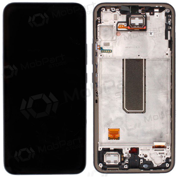 Ekranas Samsung A346 A34 5G 2023 su lietimui jautriu stikliuku ja rėmeliu Graphite OLED (real size)