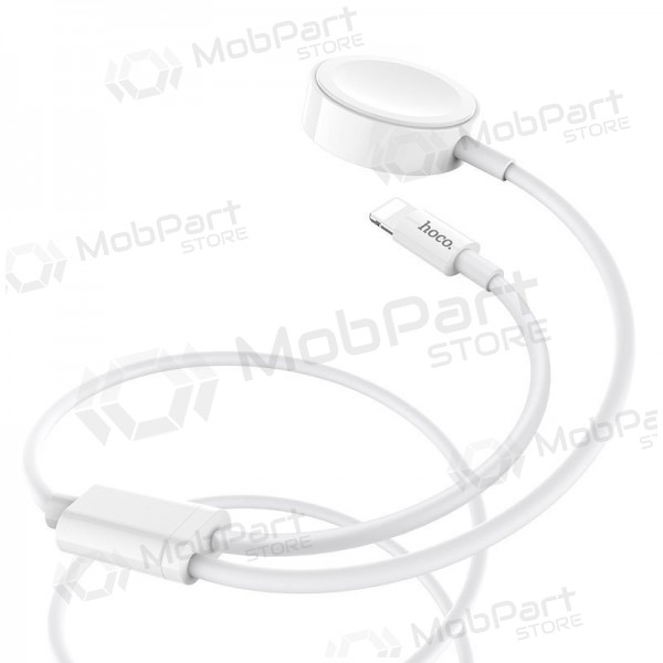 USB kaabel HOCO U69 lightning 1.0m (with iWatch wireless charger) (valged)