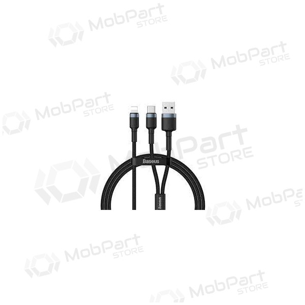 USB kaabel Baseus Cafule 2in1 Type-C Lightning 20w 1.2m (hall-mustad) CATKLF-BG1