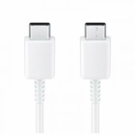 USB kaabel originaalne Samsung EP-DA705BWE 25W 3A Type-C-Type-C 1.0m valged